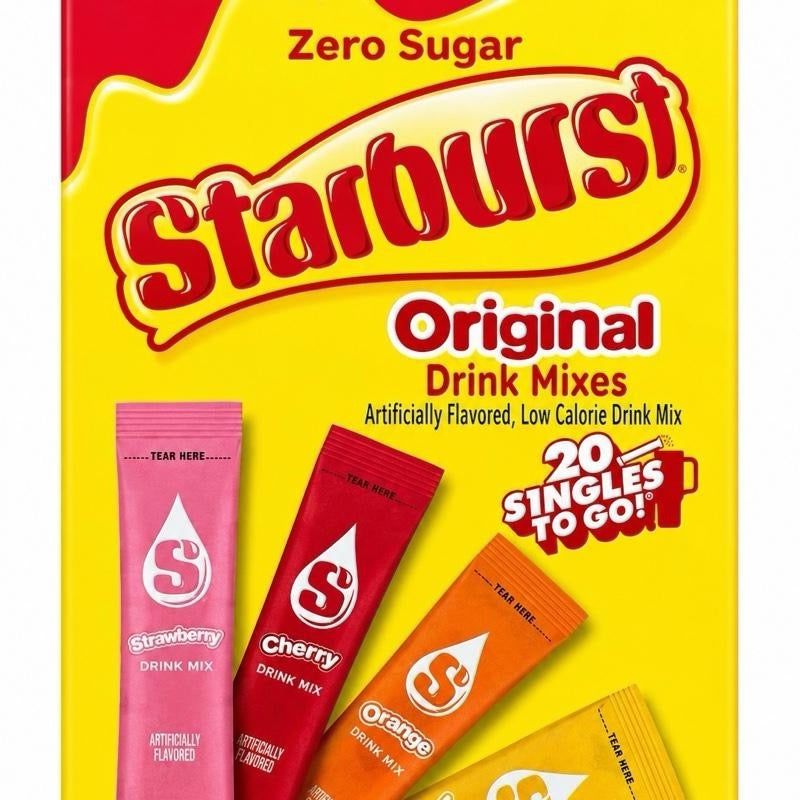 Zero sugar Skittles & Starburst American drink mixes – imported & delivered in the UK by SugarPlug