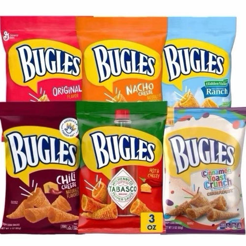 Bugles variety pack American corn snacks imported UK - SugarPlug