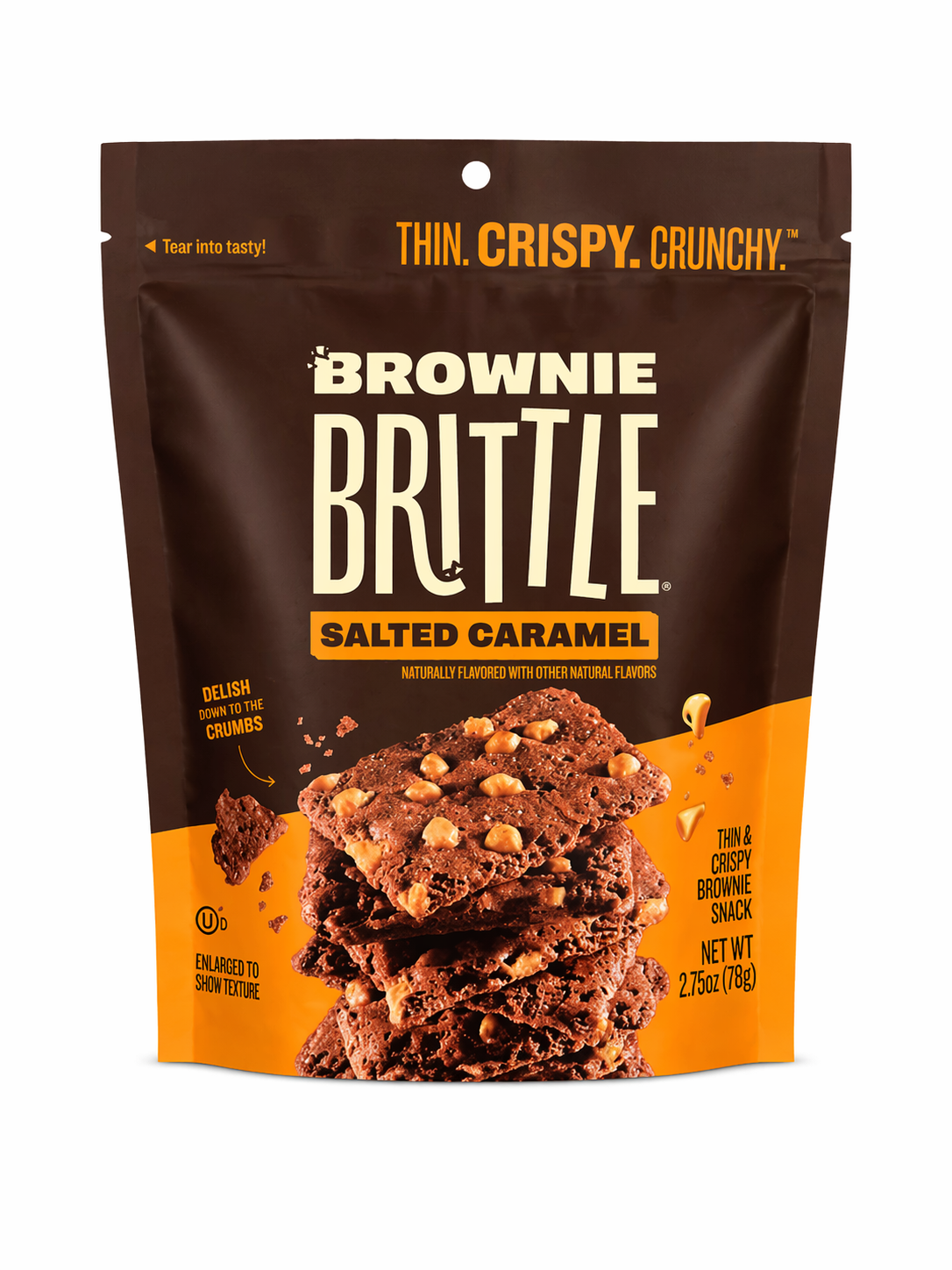 Brownie Brittle thin crispy snack American candy UK - toffee crunch salted caramel chocolate chip - SugarPlug