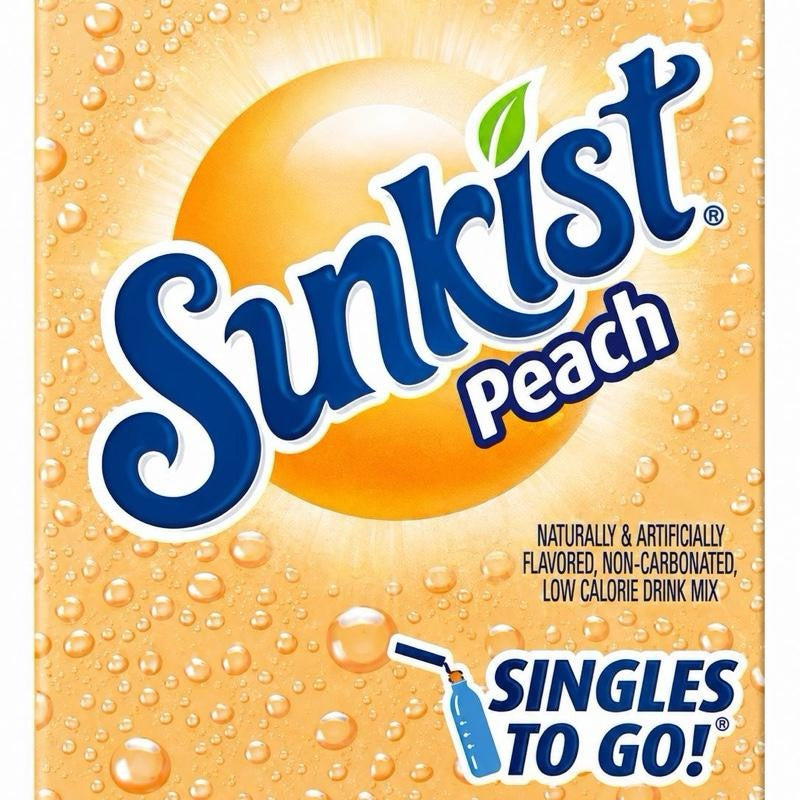 Sunkist zero sugar singles to go drink mixes – imported & delivered in the UK by SugarPlug