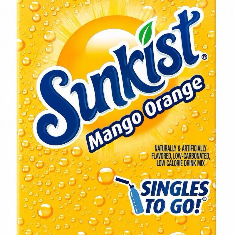Sunkist zero sugar singles to go drink mixes – imported & delivered in the UK by SugarPlug