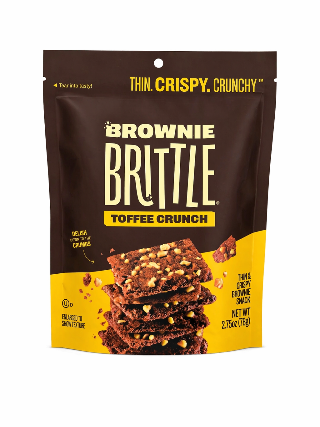 Brownie Brittle thin crispy snack American candy UK - toffee crunch salted caramel chocolate chip - SugarPlug