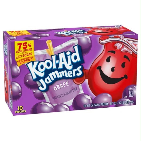 Kool-Aid Jammers low sugar American drink pouches – imported & delivered in the UK by SugarPlug