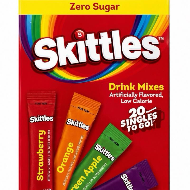 Zero sugar Skittles & Starburst American drink mixes – imported & delivered in the UK by SugarPlug