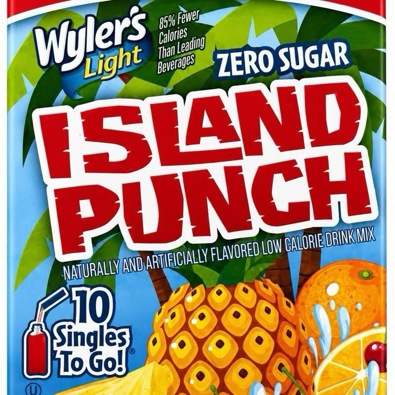 Wyler's Island Punch zero sugar drink mixes – imported & delivered in the UK by SugarPlug