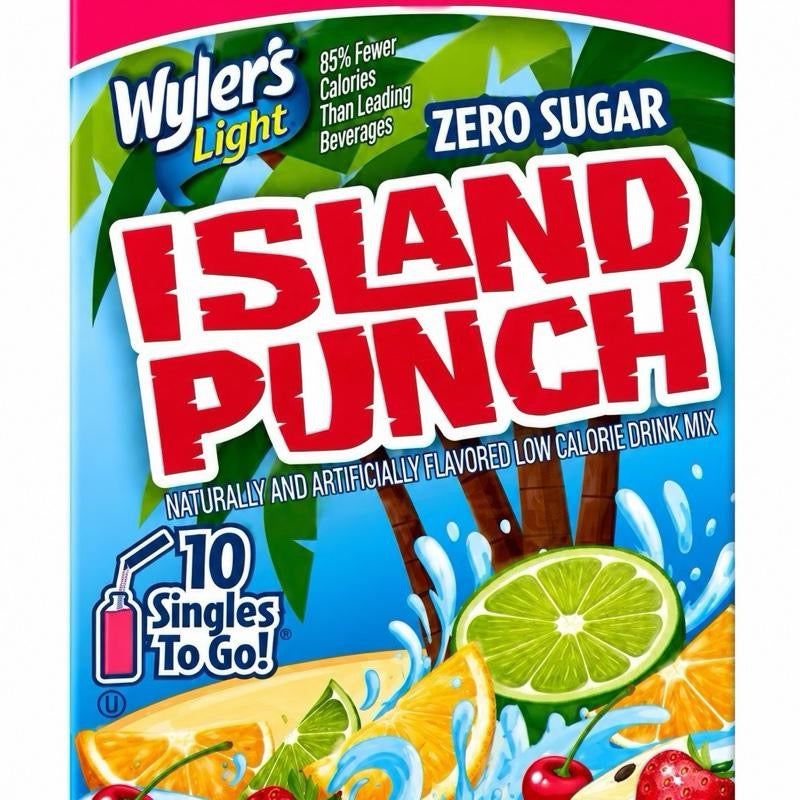 Wyler's Island Punch zero sugar drink mixes – imported & delivered in the UK by SugarPlug
