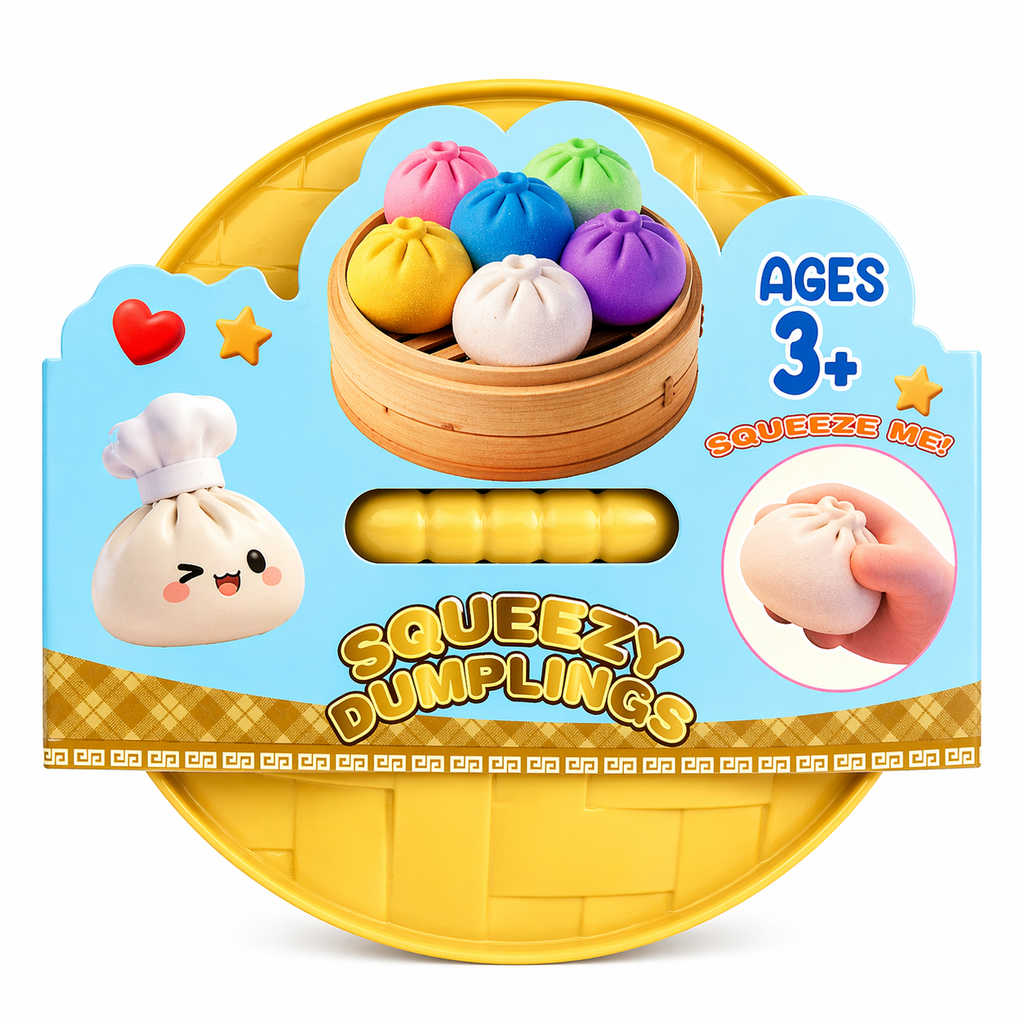 Expressive Big Dumpling Squishy Blind Box – Soft TPR Fidget Toy, Random Style, – SugarPlug UK