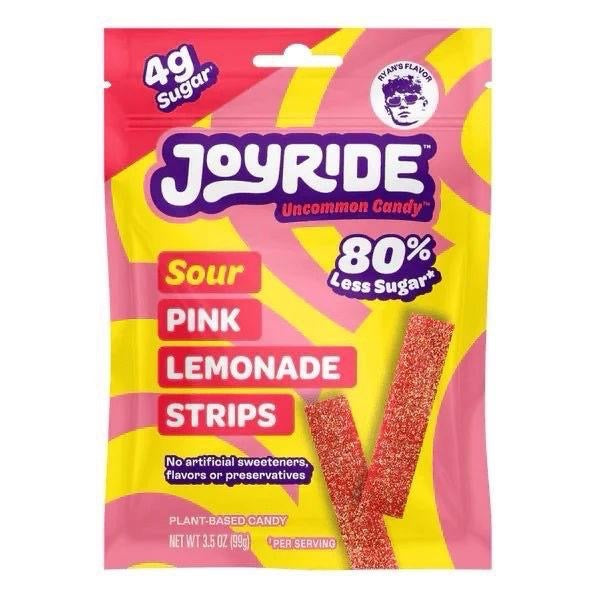 Joyride Sour Pink Lemonade Strips sweets UK - SugarPlug