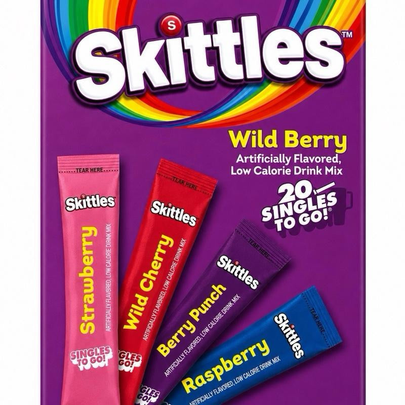 Zero sugar Skittles & Starburst American drink mixes – imported & delivered in the UK by SugarPlug