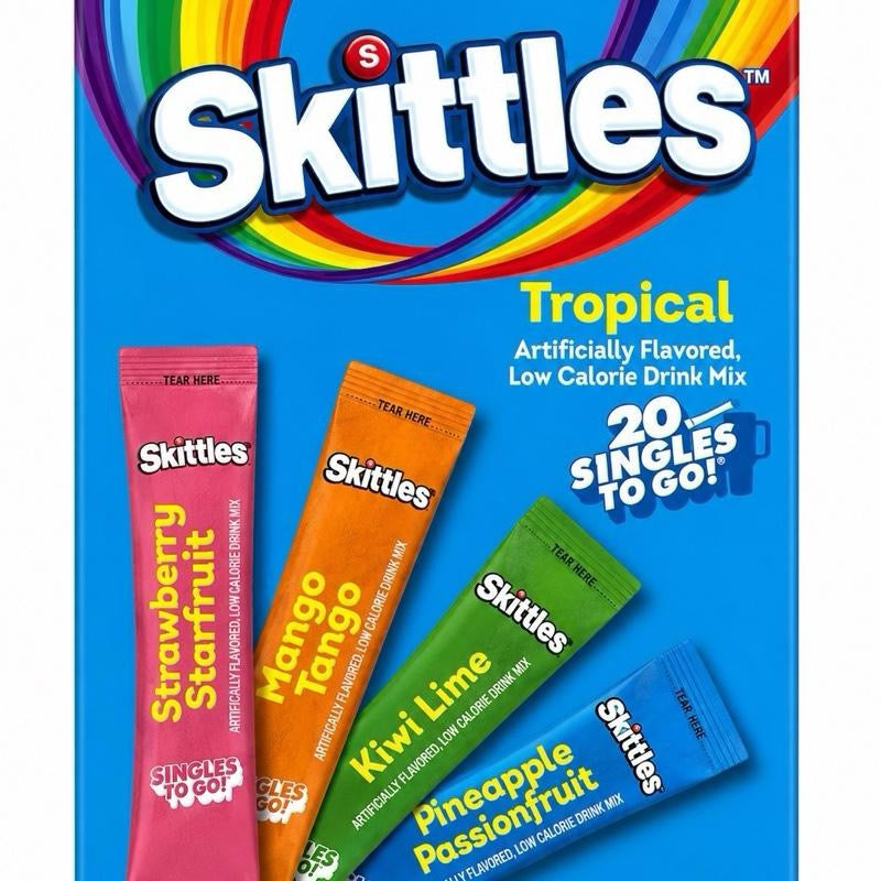 Zero sugar Skittles & Starburst American drink mixes – imported & delivered in the UK by SugarPlug