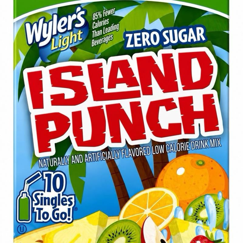Wyler's Island Punch zero sugar drink mixes – imported & delivered in the UK by SugarPlug