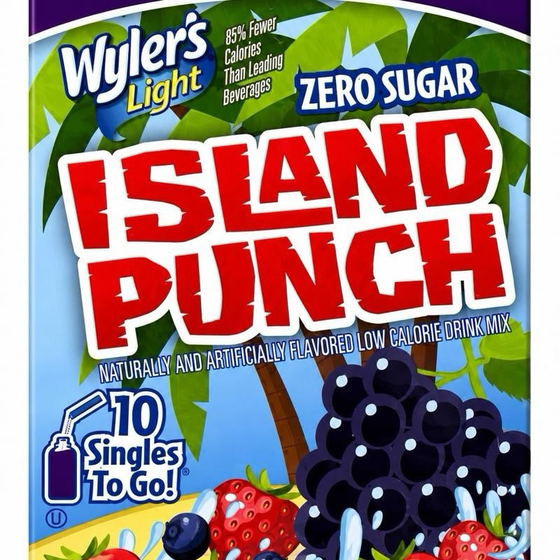 Wyler's Island Punch zero sugar drink mixes – imported & delivered in the UK by SugarPlug