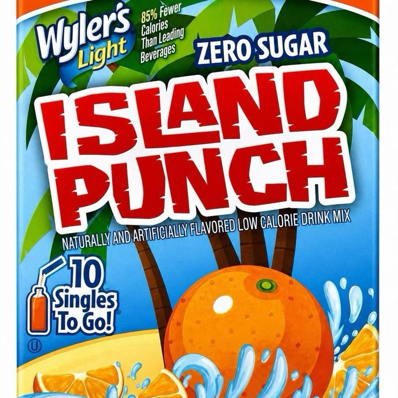 Wyler's Island Punch zero sugar drink mixes – imported & delivered in the UK by SugarPlug