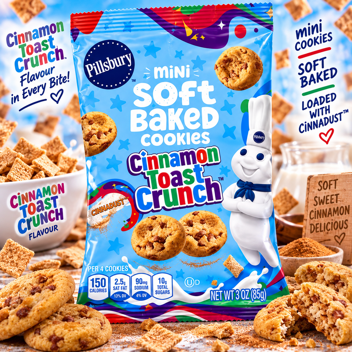 Pillsbury - Mini Soft Baked Cookies Cinnamon Toast Crunch-1