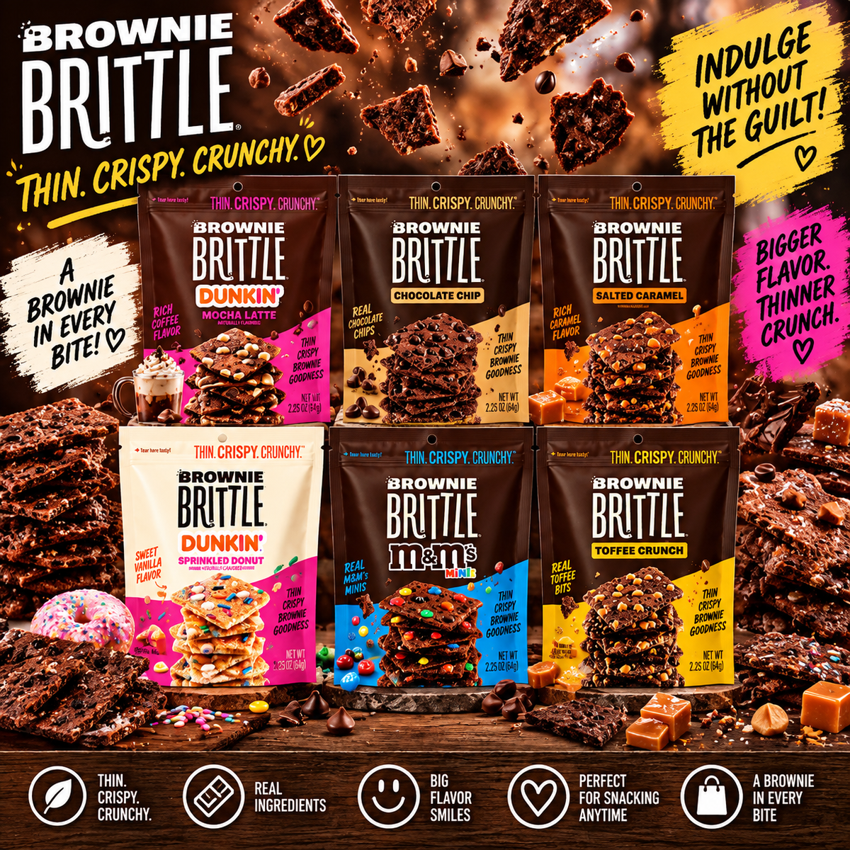 Brownie Brittle – Thin & Crispy American Snack | Sugar Plug