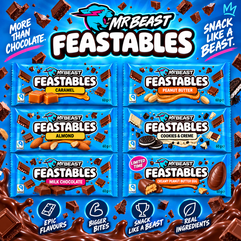Mr. Beast Feastables – Creamy Chocolate Bars Range-1