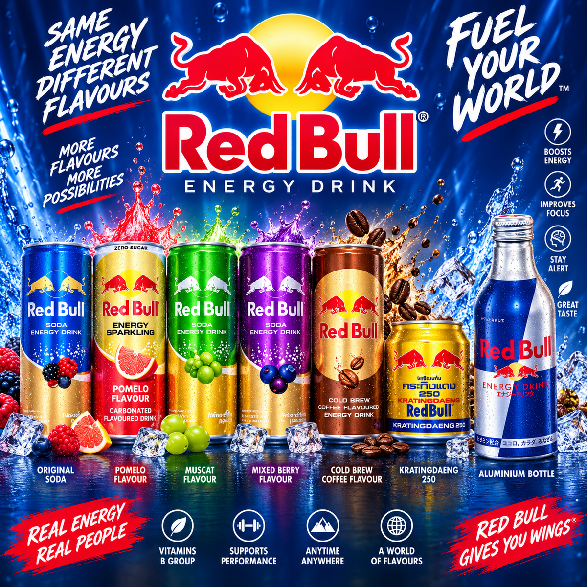 Red Bull International Range - Energy Drink - New Amazing Flavours To Try!