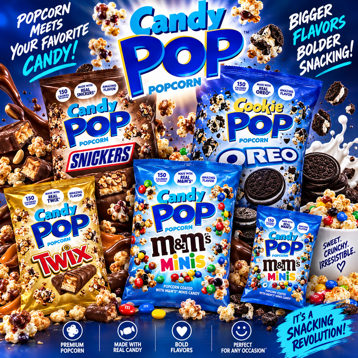 Candy Pop Drizzled Popcorn – Amazing Flavours Available