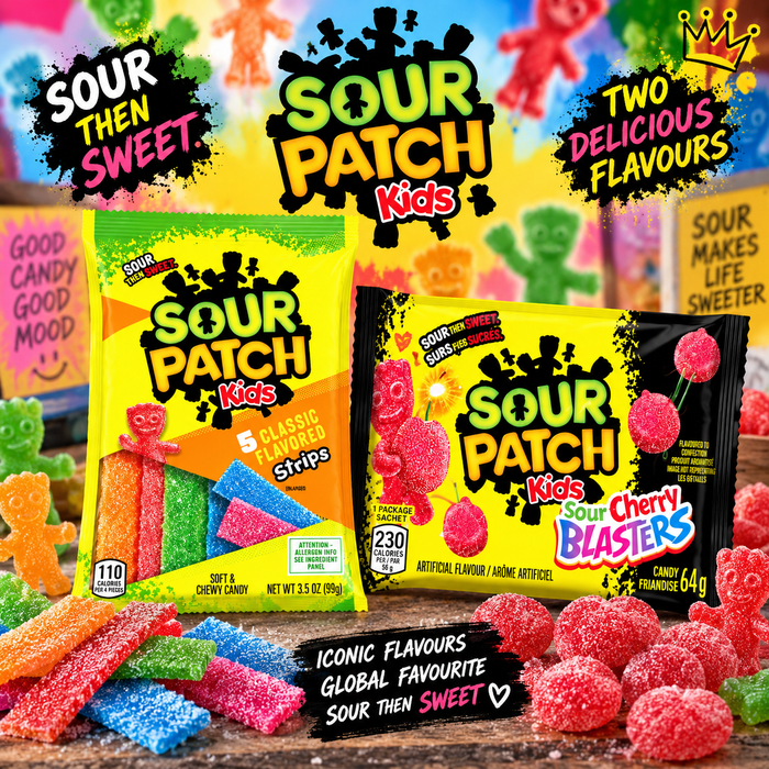 Sour Patch Kids Sweets Range – Classic Strips & Sour Cherry Blasters